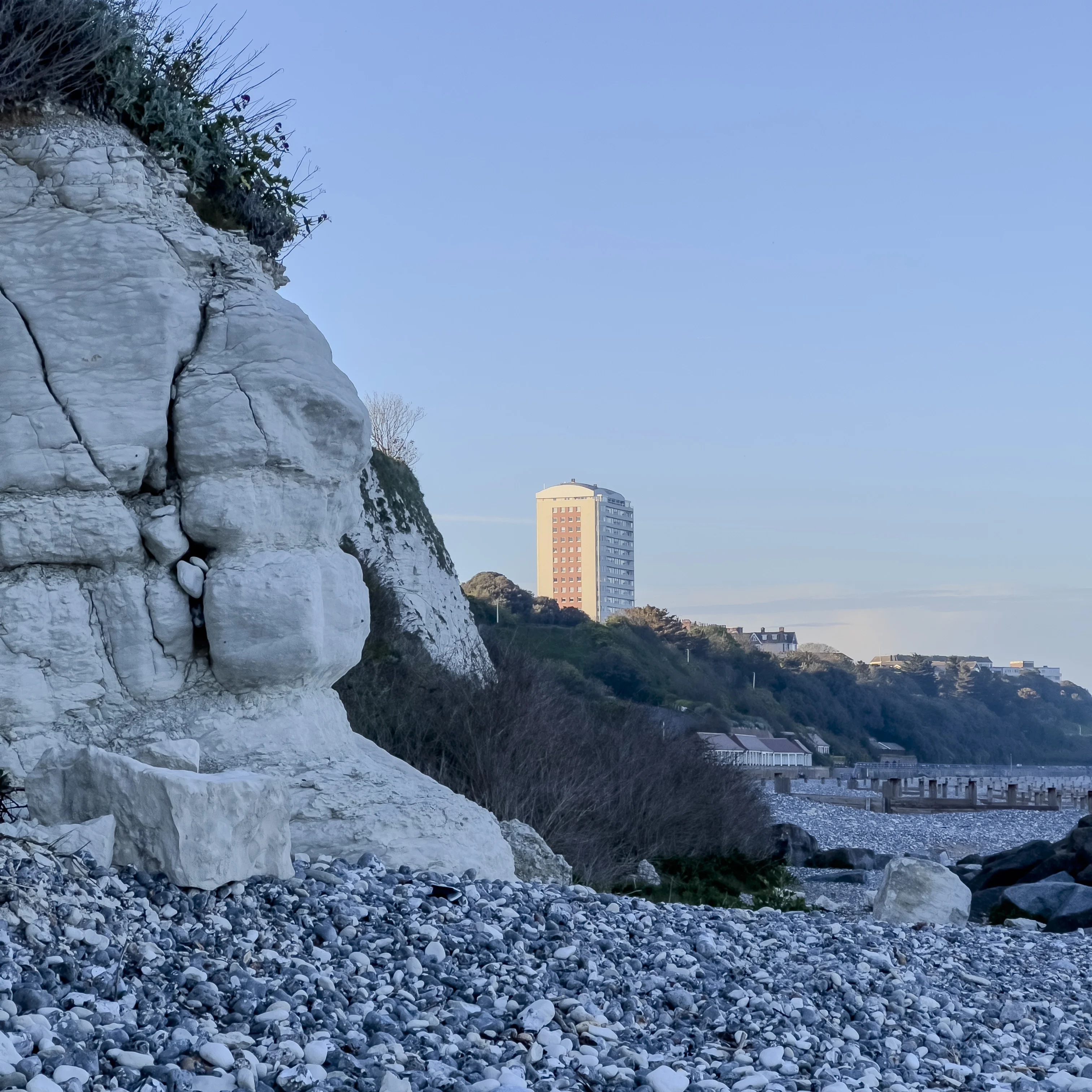 The town skyline creeping through
